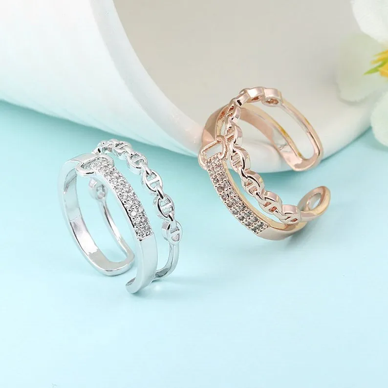 0.25Ct Round Brilliant Cut Moissanite ring, Stackable Wedding band, White gold Unique Diamond band, Celtic Bridal Anniversary gift for women