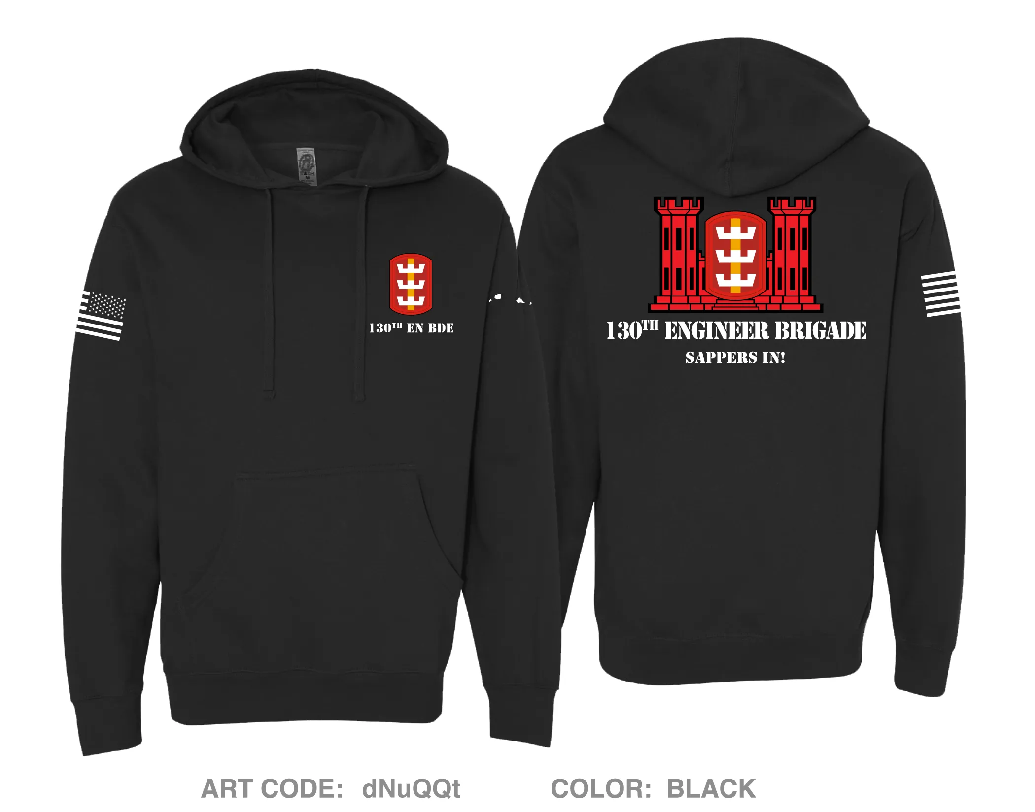 130th EN BDE, 8TSC Comfort Unisex Hooded Sweatshirt - dNuQQt