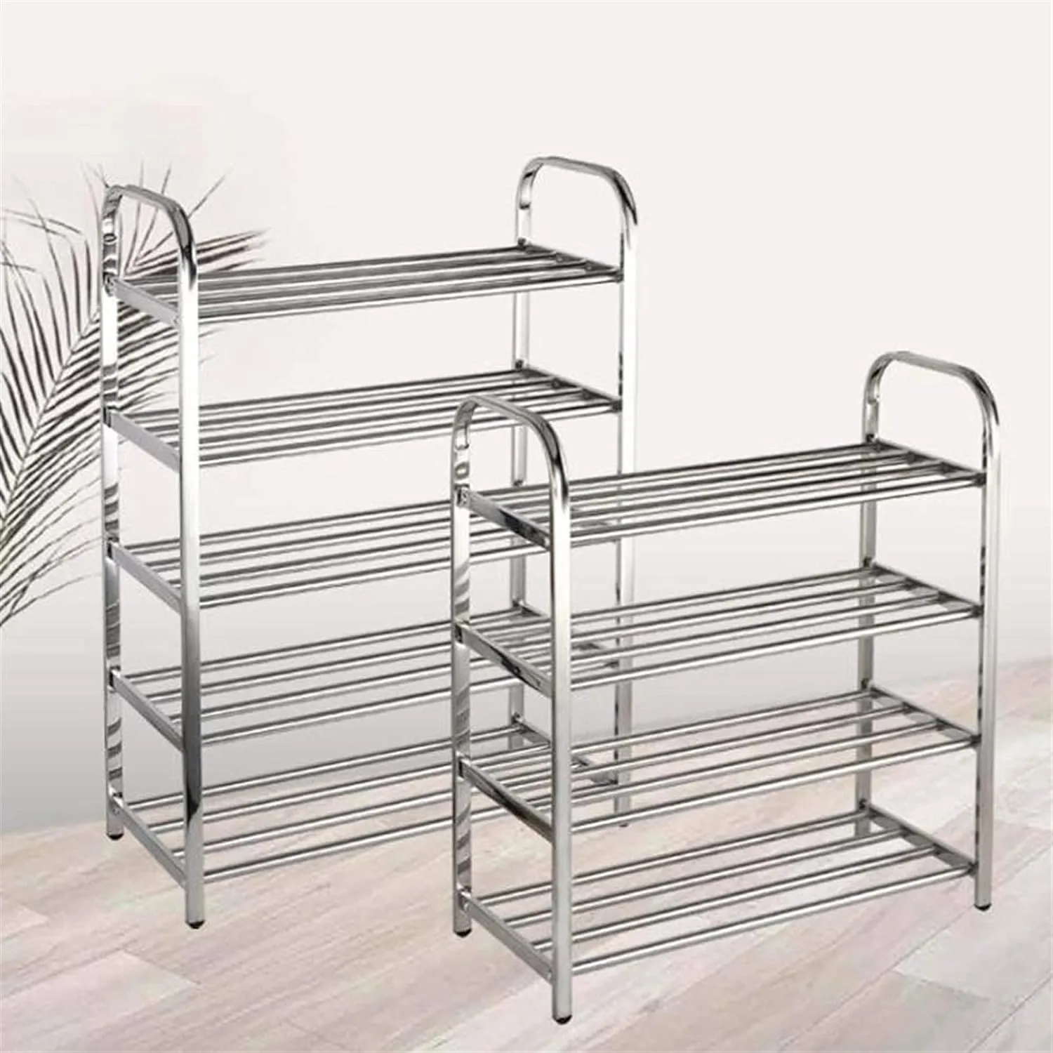 5-Tier Stainless Steel Shoe Storage Rack – Space-Saving Multi-Purpose Organizer for Home or Office