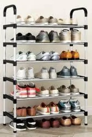 6-Tier Self-Standing Shoe Rack – Space-Saving & Durable Storage Solution