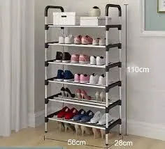 6-Tier Self-Standing Shoe Rack – Space-Saving & Durable Storage Solution