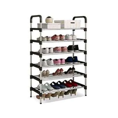 6-Tier Self-Standing Shoe Rack – Space-Saving & Durable Storage Solution