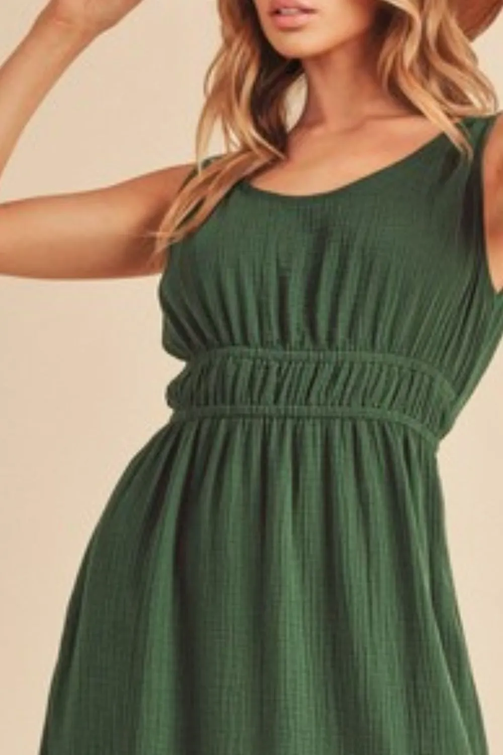 Aemi   Co Side Slit Round Neck Sleeveless Tank Dress