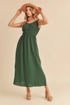 Aemi   Co Side Slit Round Neck Sleeveless Tank Dress