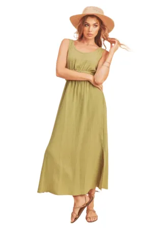 Aemi   Co Side Slit Round Neck Sleeveless Tank Dress