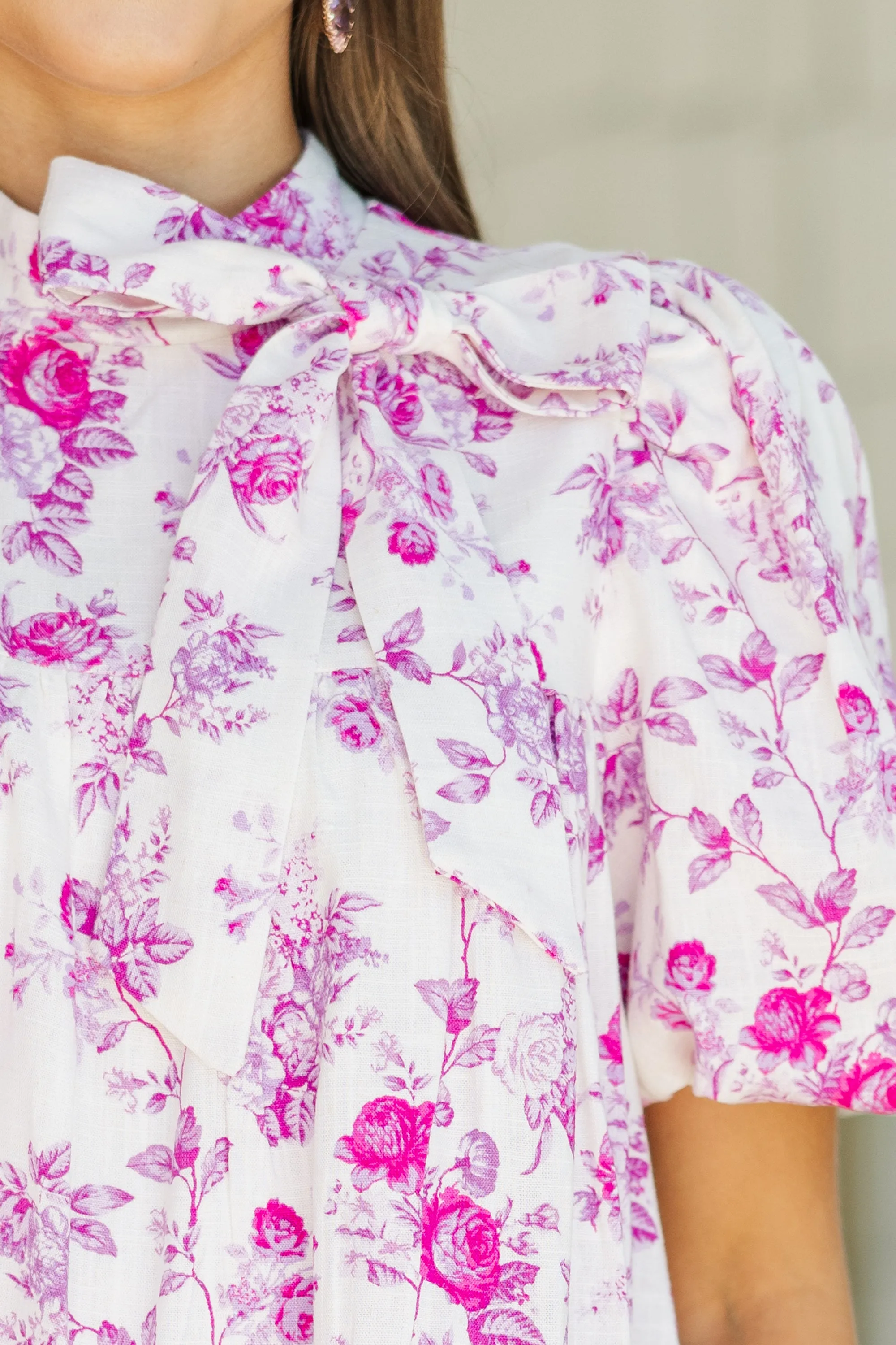 All The Charm Pink Toile Dress