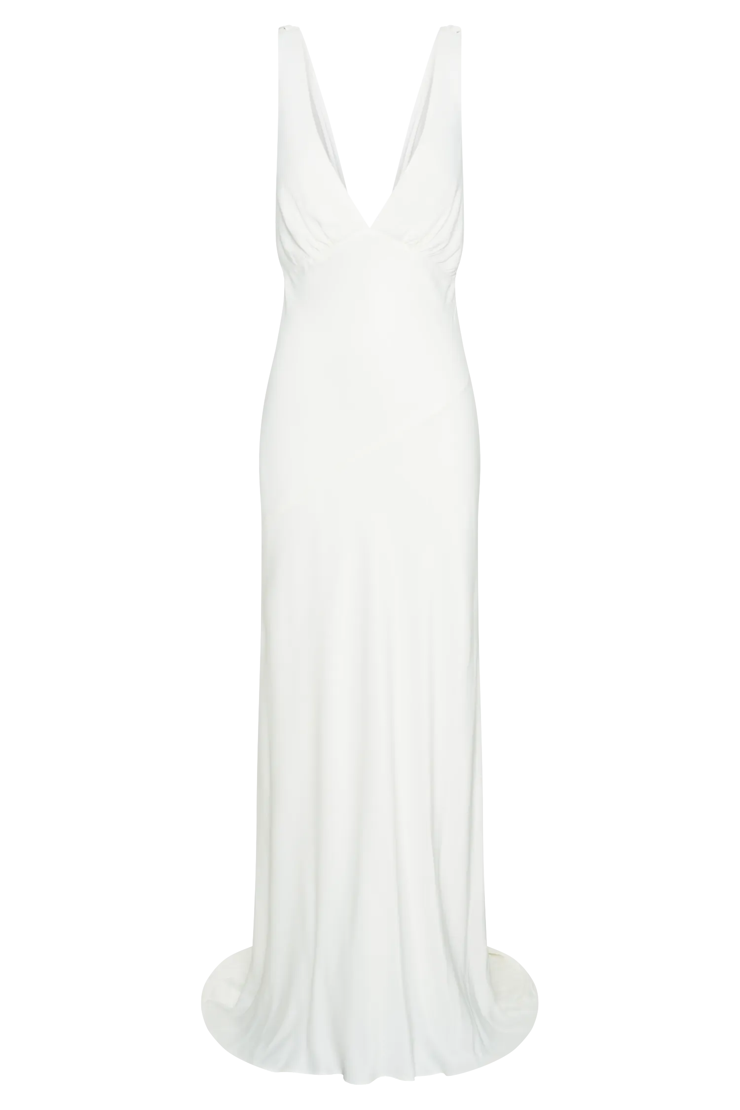 Amanza Maxi Dress With Cowl Back - White