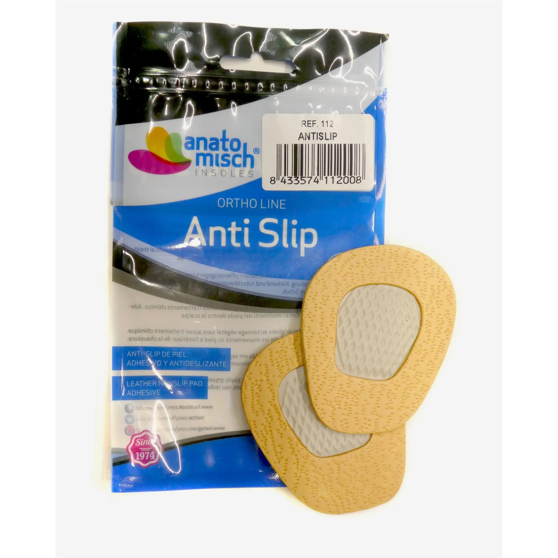 Anatomisch Anti Slip Leather Pad Stops foot movement Insole