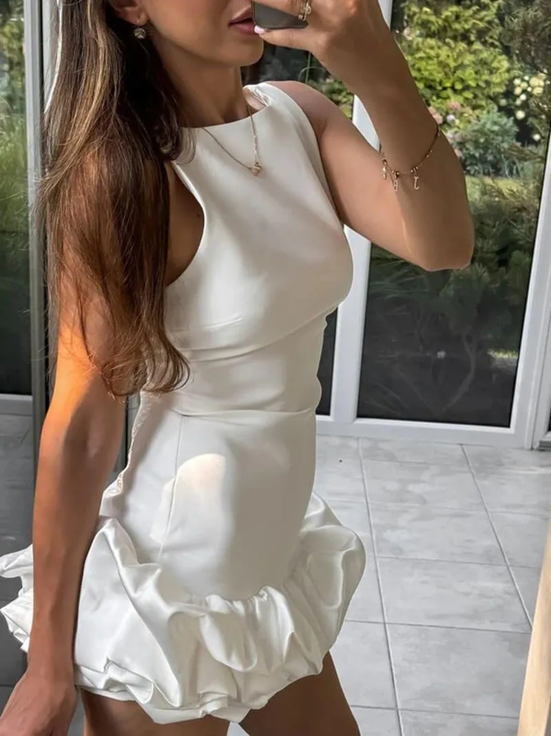 Anna | Sleeveless Ruffle Mini Dress