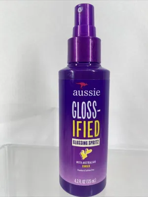 Aussie Gloss-Ified Glossing Spritz Sleek Shine Spray Ginger 4.2oz