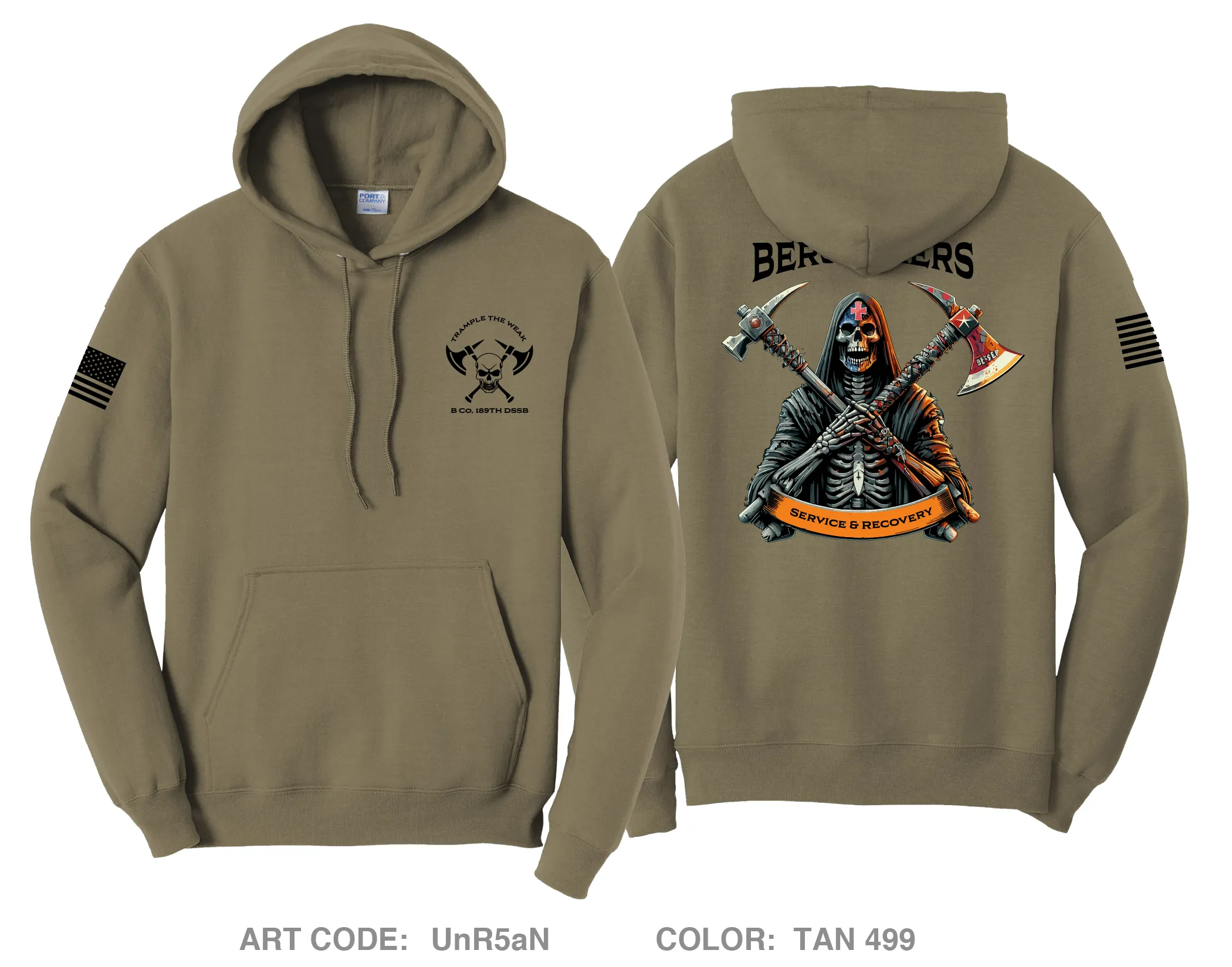 B Co Service & Recovery Comfort Unisex Hooded Sweatshirt - UnR5aN