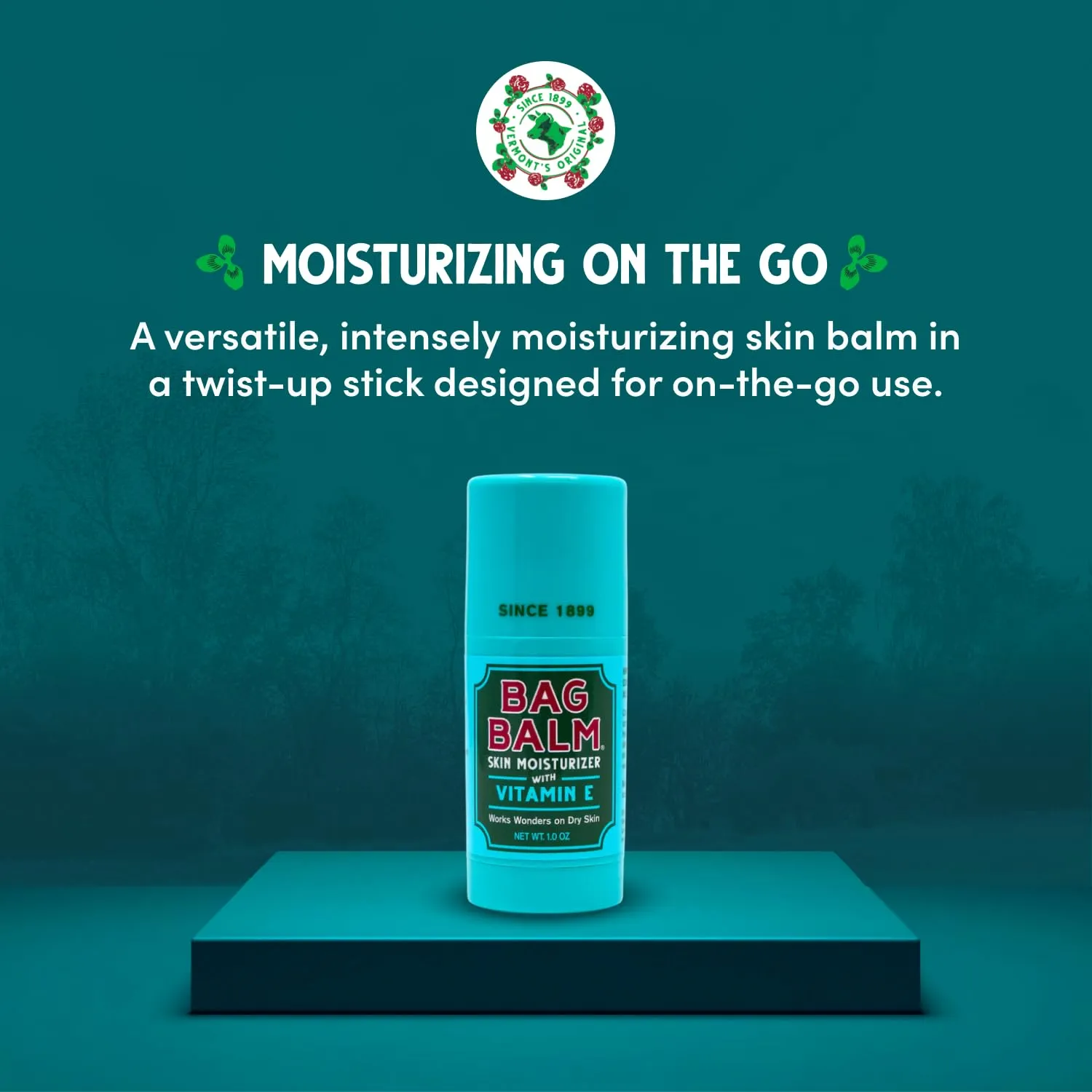 Bag Balm Original Skin Moisturizer Stick with Vitamin E - Hydrating & Soothing Balm for Dry Skin, Chapped Lips & Cracked Hands - Made in the USA - Paraben-Free & Cruelty-Free Twist-Up Skin Care 1oz