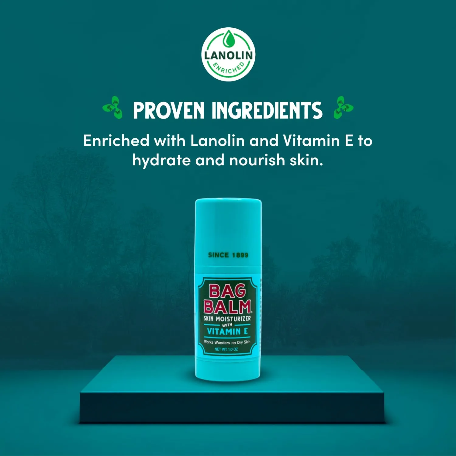 Bag Balm Original Skin Moisturizer Stick with Vitamin E - Hydrating & Soothing Balm for Dry Skin, Chapped Lips & Cracked Hands - Made in the USA - Paraben-Free & Cruelty-Free Twist-Up Skin Care 1oz