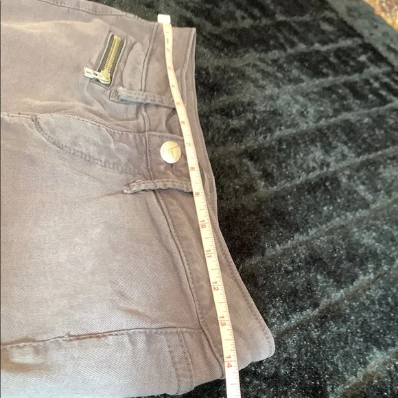 bebe Gray Moto Skinny Jeans with Zipper Accents Size 26