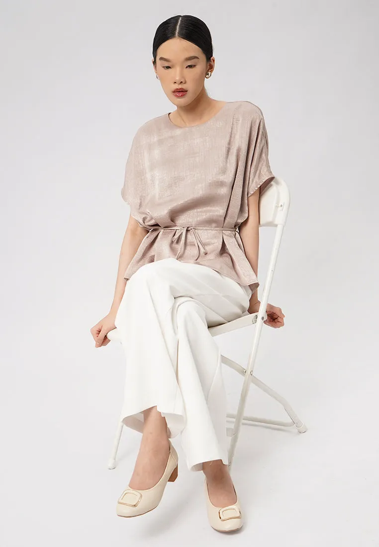 Beige Block Heels