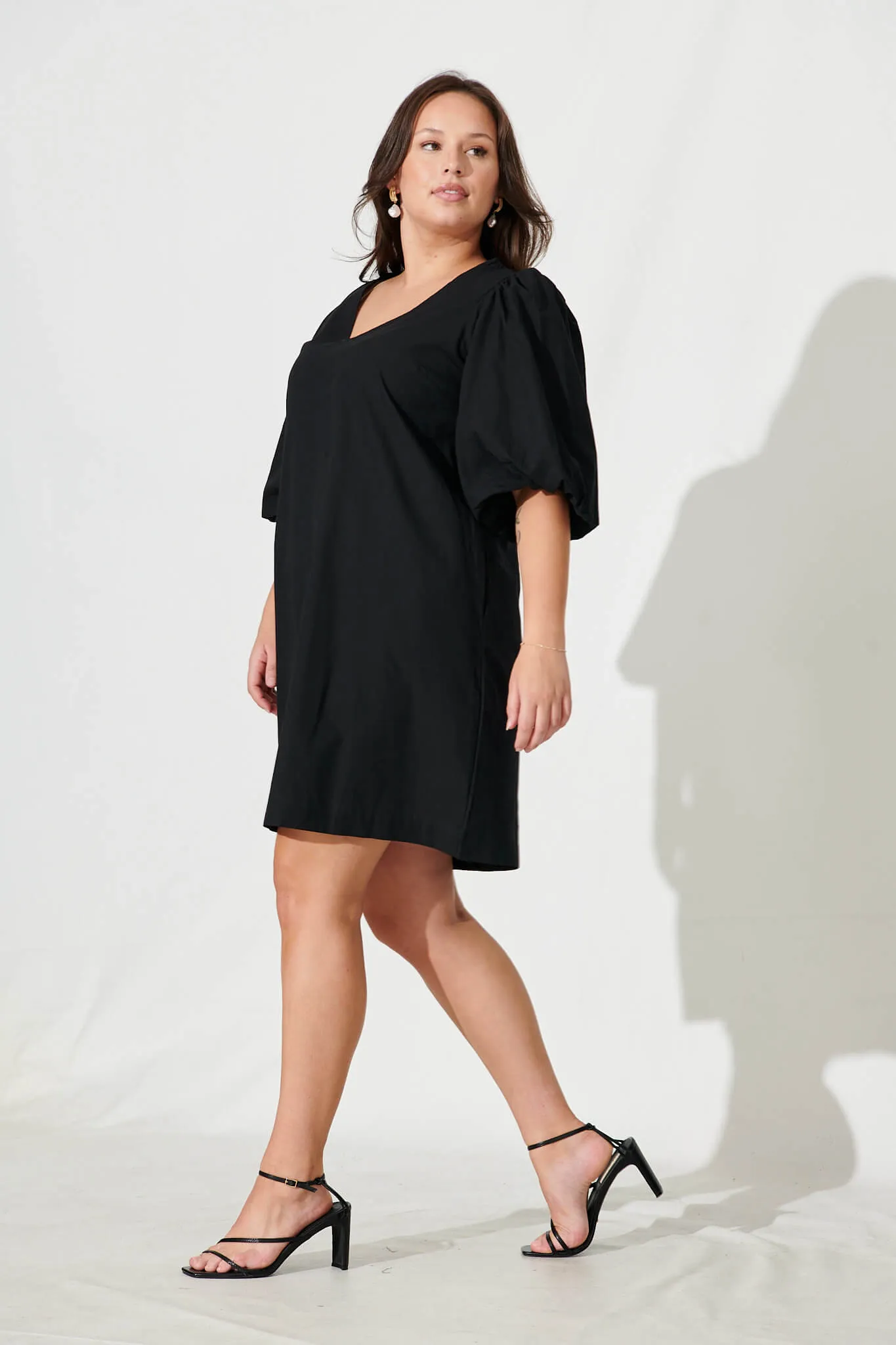 Black Cotton Ashlynn Dress
