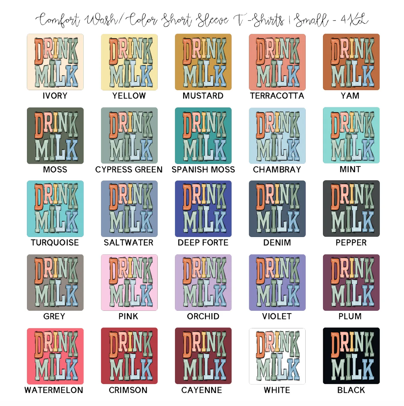 Boho Drink Milk ComfortWash/ComfortColor T-Shirt (S-4XL) - Multiple Colors!