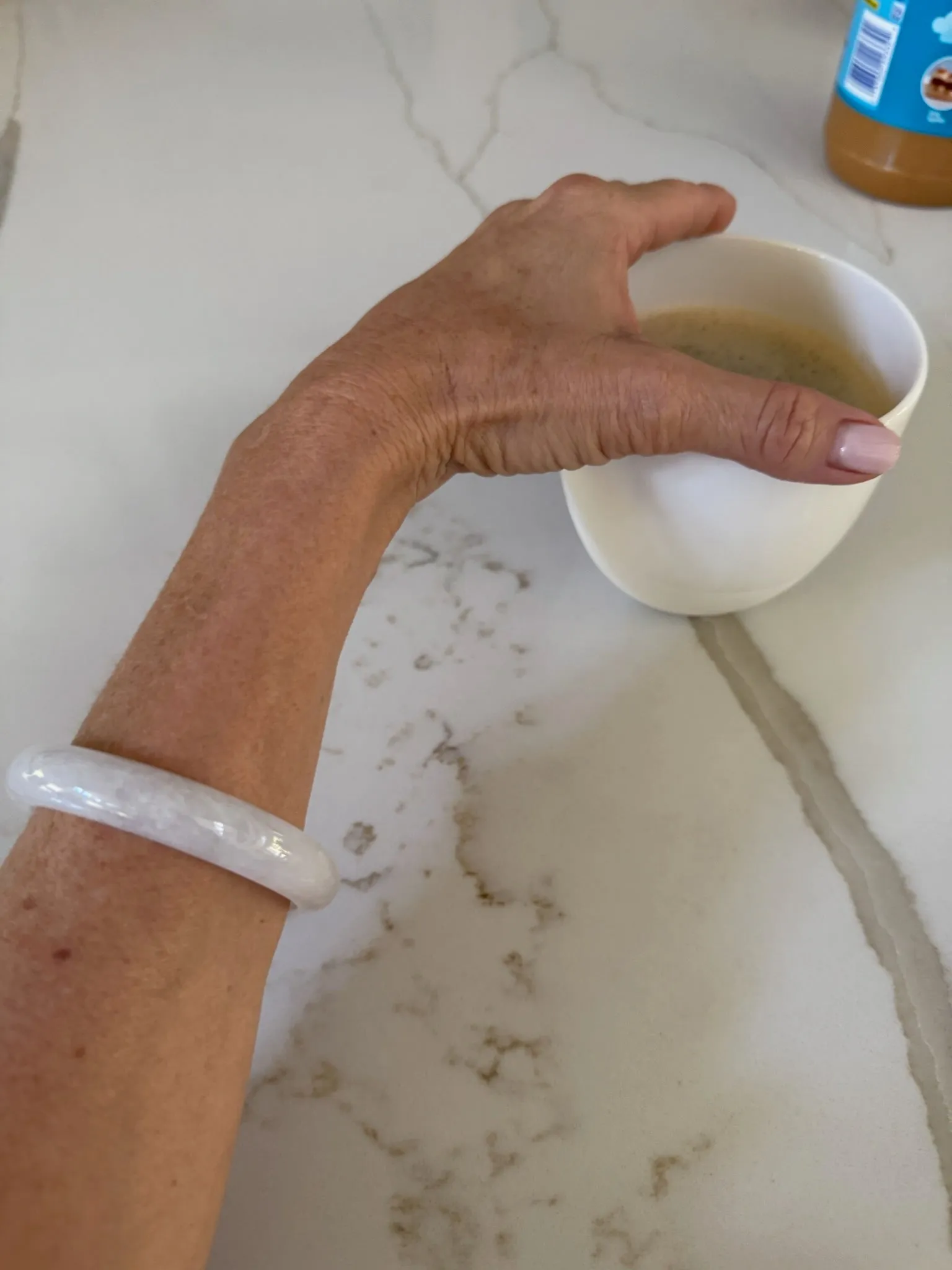 Burmese Icy Tri Color Jadeite Comfort Fit Bangle