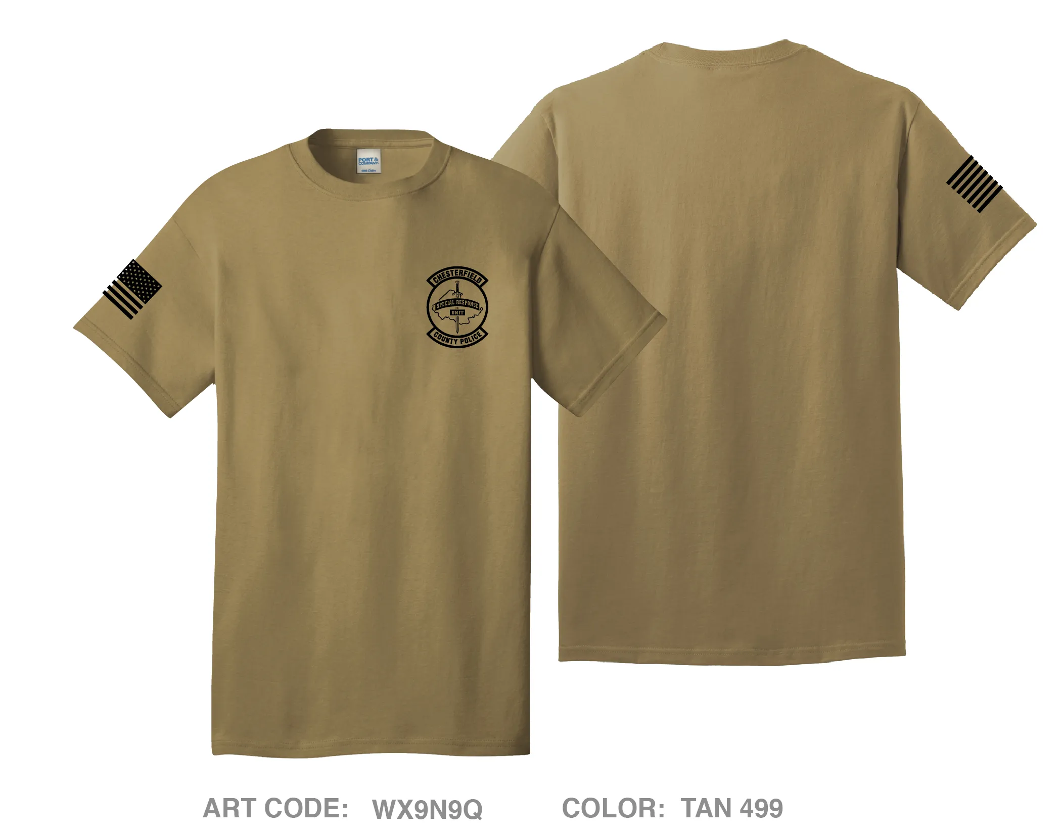 CCPD Special Response Unit Comfort Unisex Cotton SS Tee - WX9N9Q