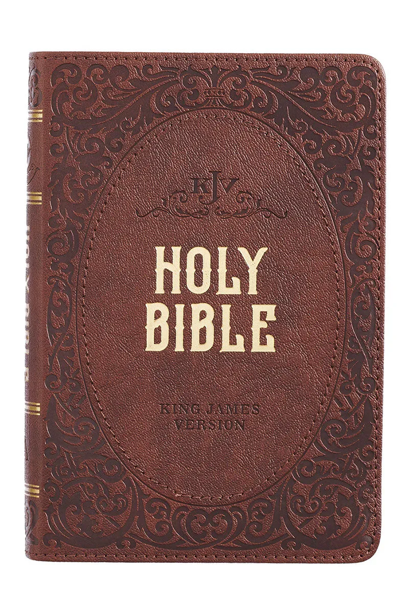 Chestnut Brown Faux Leather KJV Compact Bible