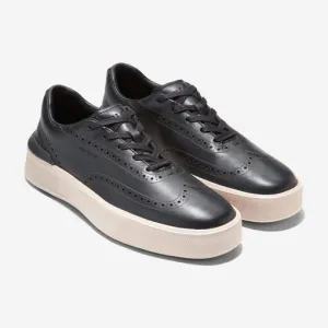 Cole Haan Men's GrandPrø Crew Wingtip Sneaker Black Birch Leather C37602