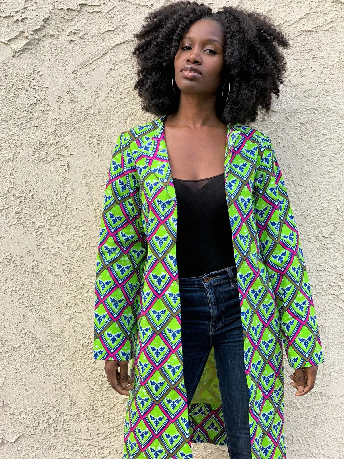 Collarless Blazer  "Mint"