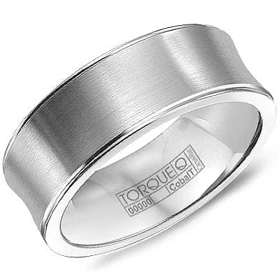 Crown Ring White Cobalt Wedding Band