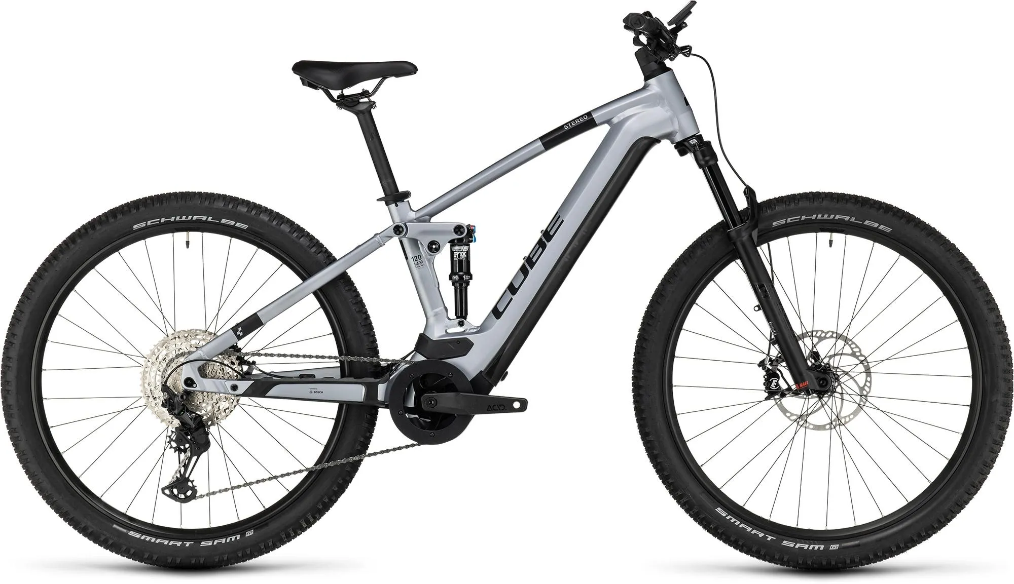 CUBE STEREO HYBRID 120 RACE 625 POLARSILVER/BLACK