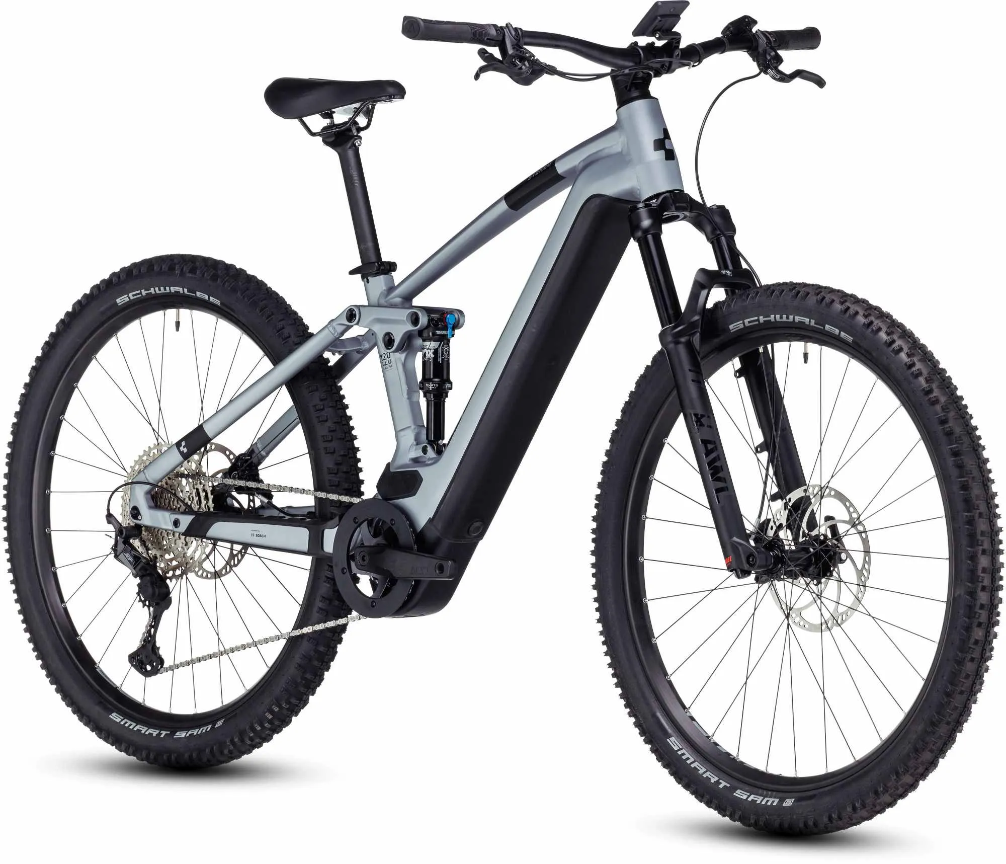 CUBE STEREO HYBRID 120 RACE 625 POLARSILVER/BLACK