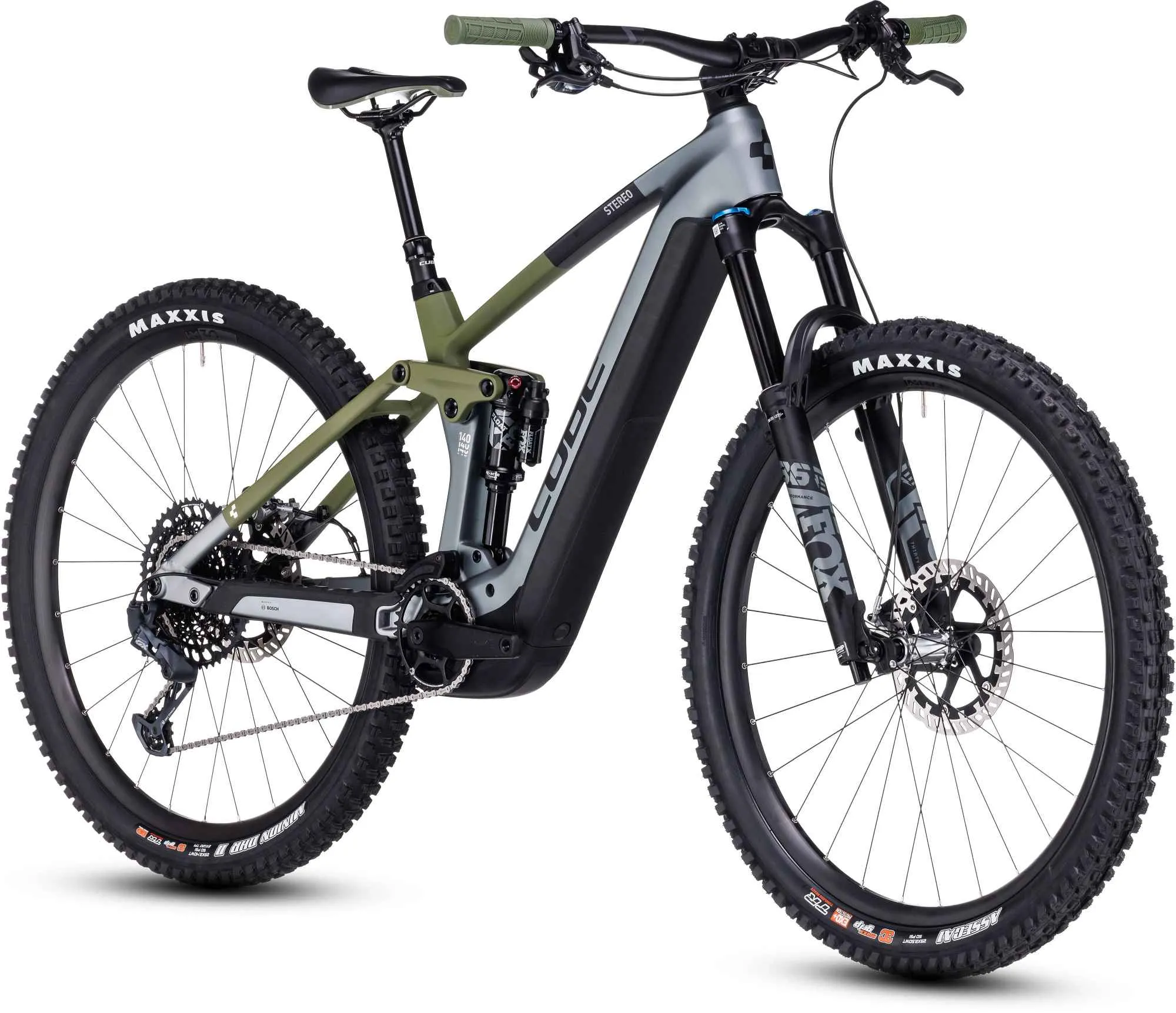 CUBE STEREO HYBRID 140 HPC TM 750 FLASHGREY/OLIVE