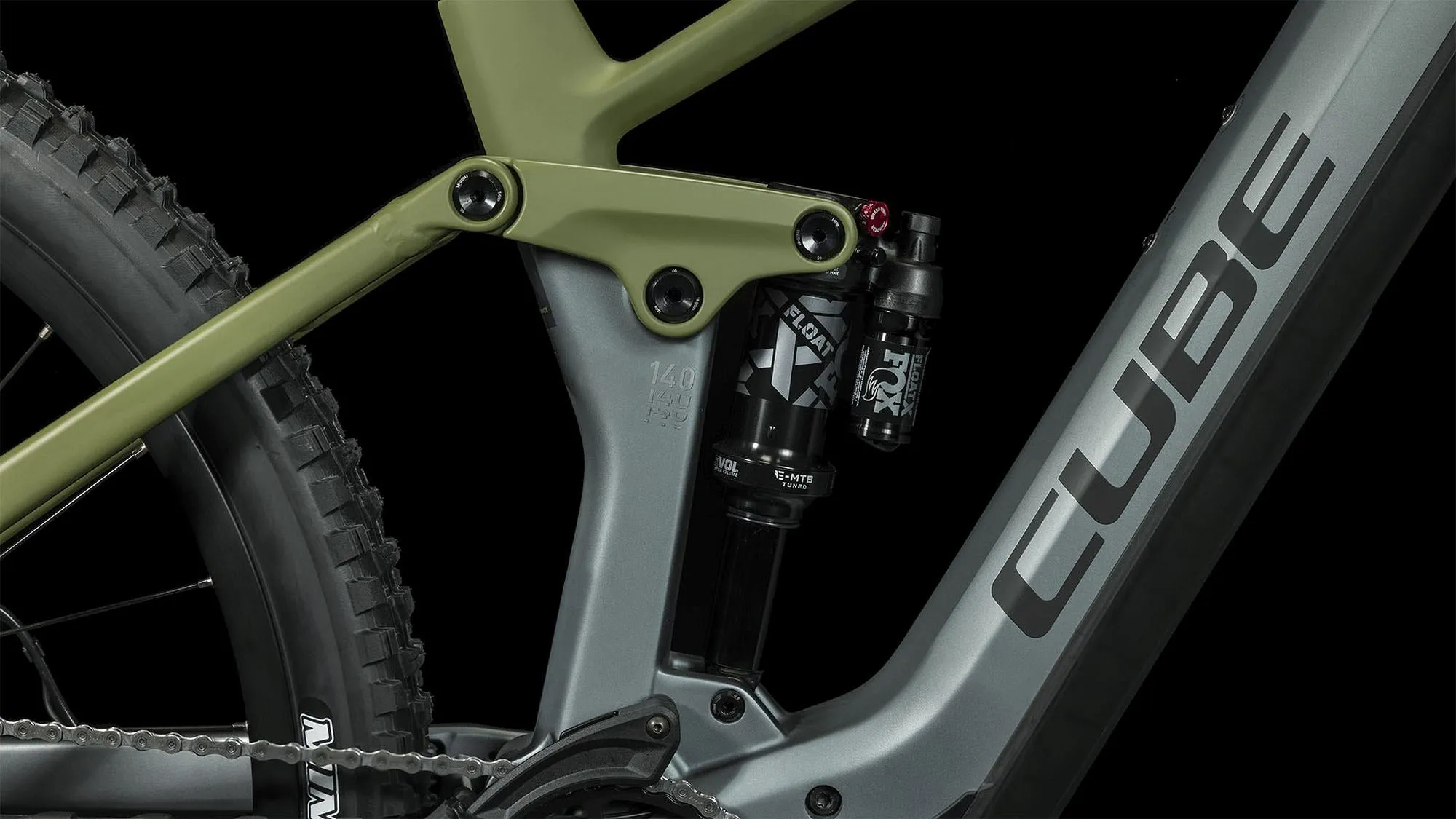 CUBE STEREO HYBRID 140 HPC TM 750 FLASHGREY/OLIVE