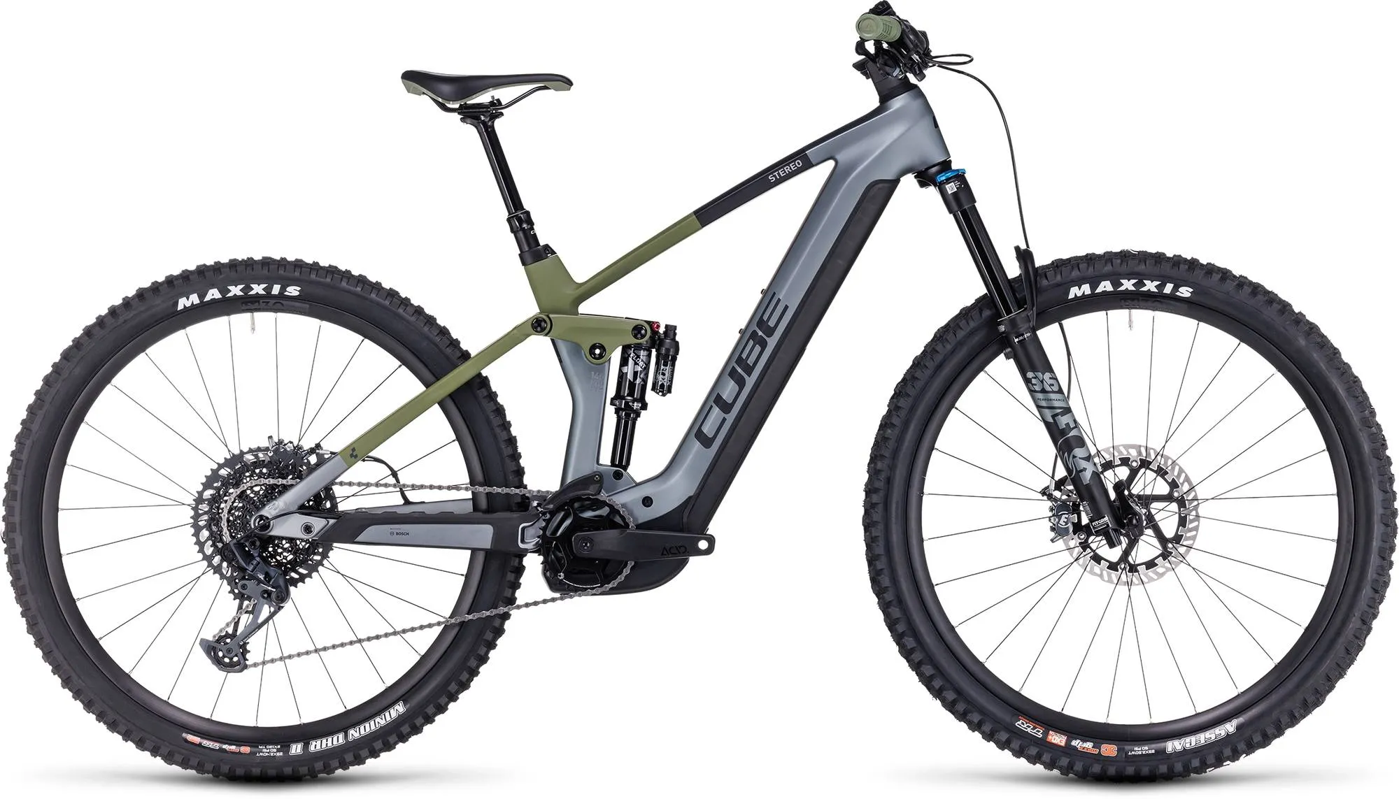 CUBE STEREO HYBRID 140 HPC TM 750 FLASHGREY/OLIVE