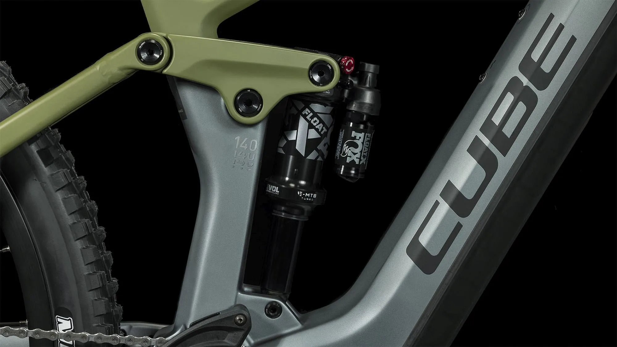 CUBE STEREO HYBRID 140 HPC TM 750 FLASHGREY/OLIVE