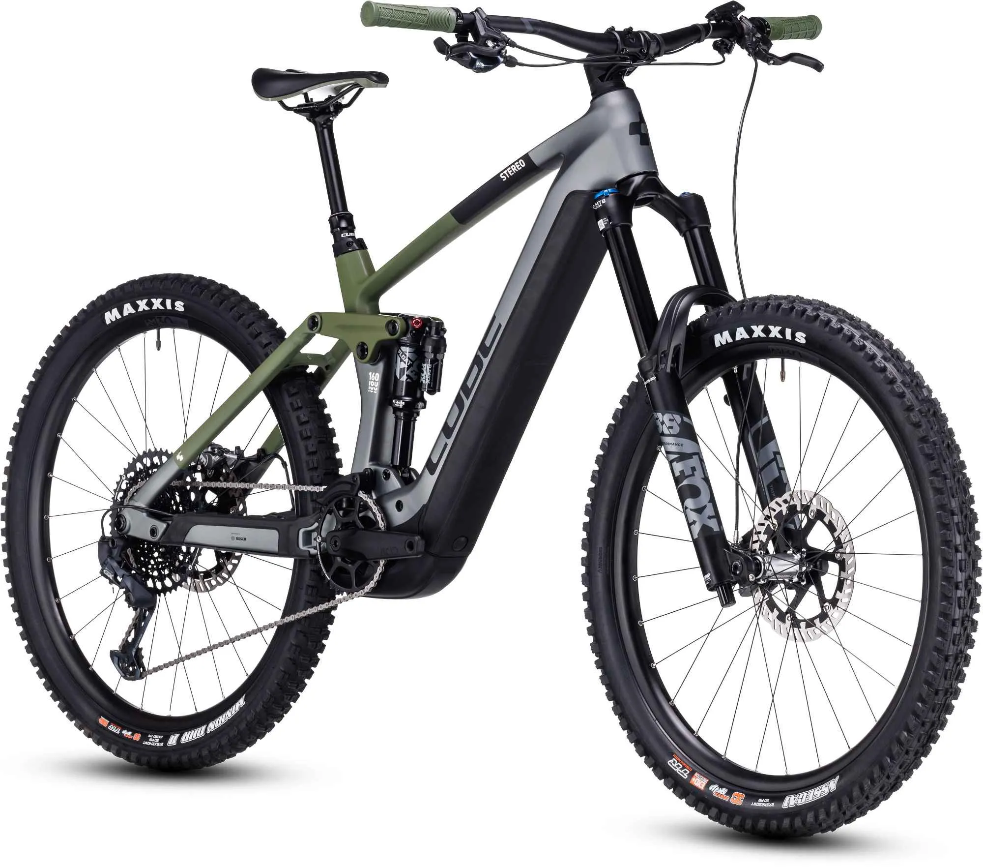 CUBE STEREO HYBRID 160 HPC TM 750 27.5 FLASHGREY/OLIVE