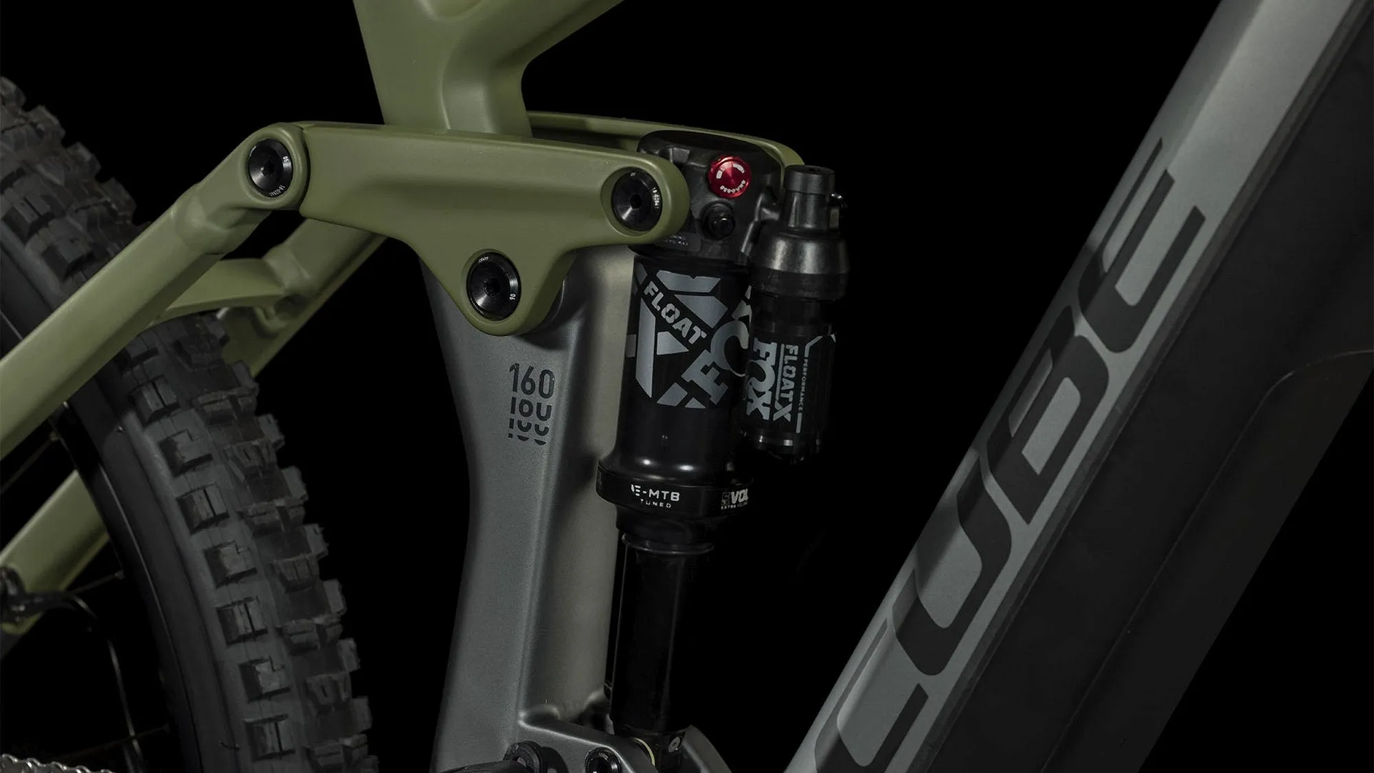 CUBE STEREO HYBRID 160 HPC TM 750 27.5 FLASHGREY/OLIVE