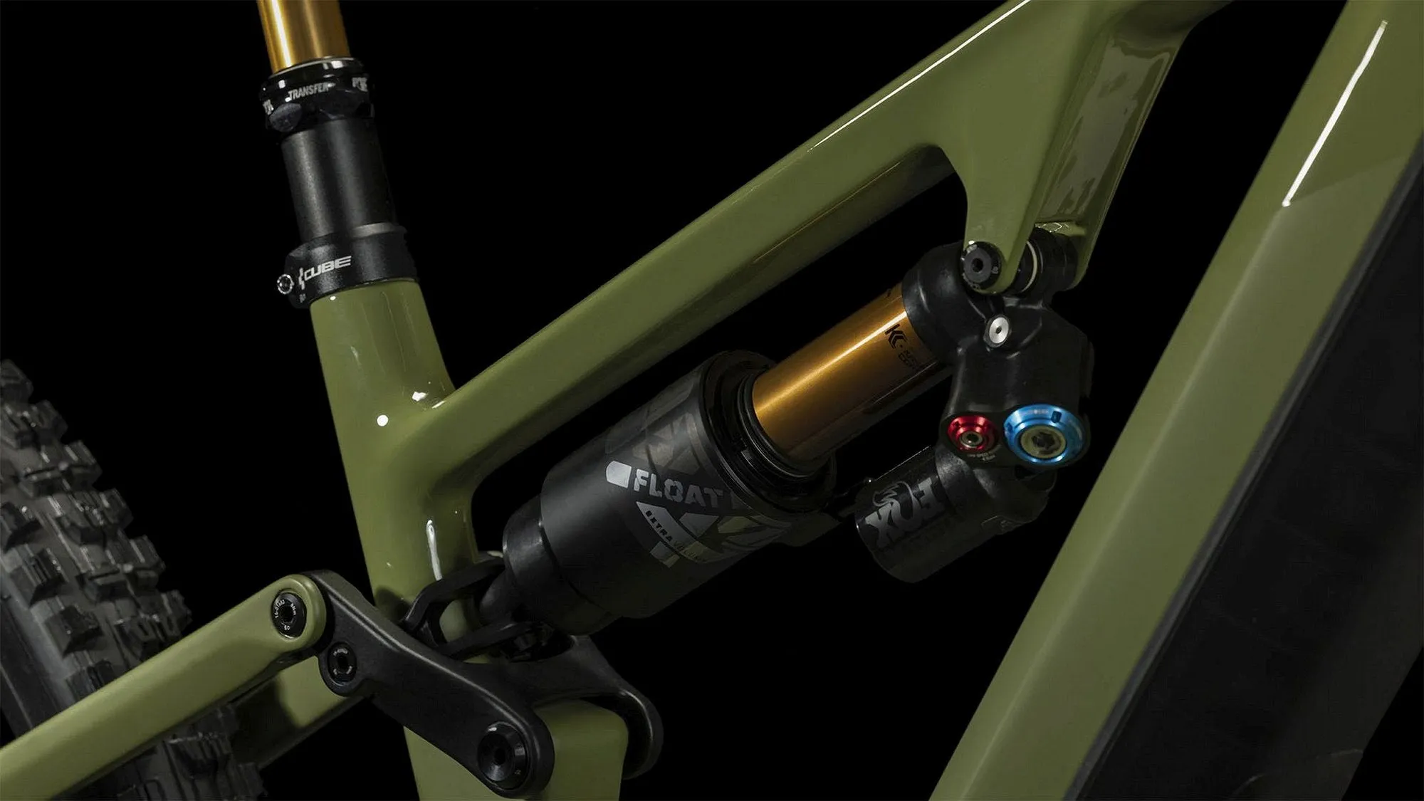 CUBE STEREO HYBRID ONE55 C:68X TM 750 29 OLIVE/CHROME