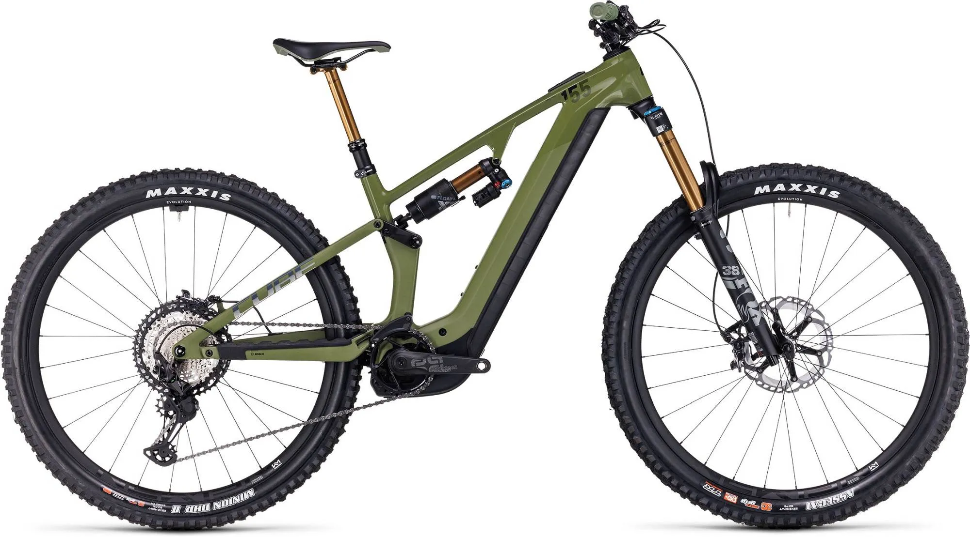 CUBE STEREO HYBRID ONE55 C:68X TM 750 29 OLIVE/CHROME