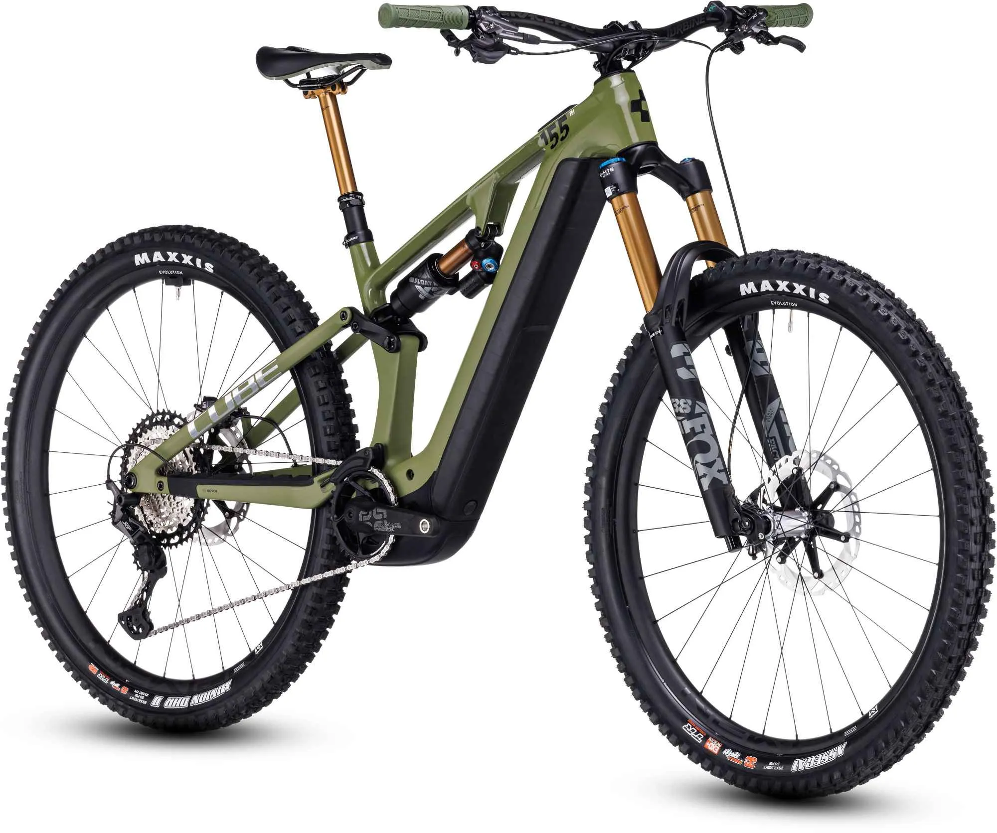 CUBE STEREO HYBRID ONE55 C:68X TM 750 29 OLIVE/CHROME