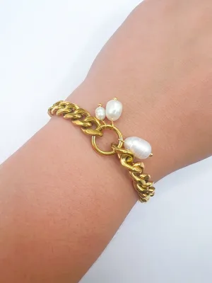 Curb Chain w Pearls