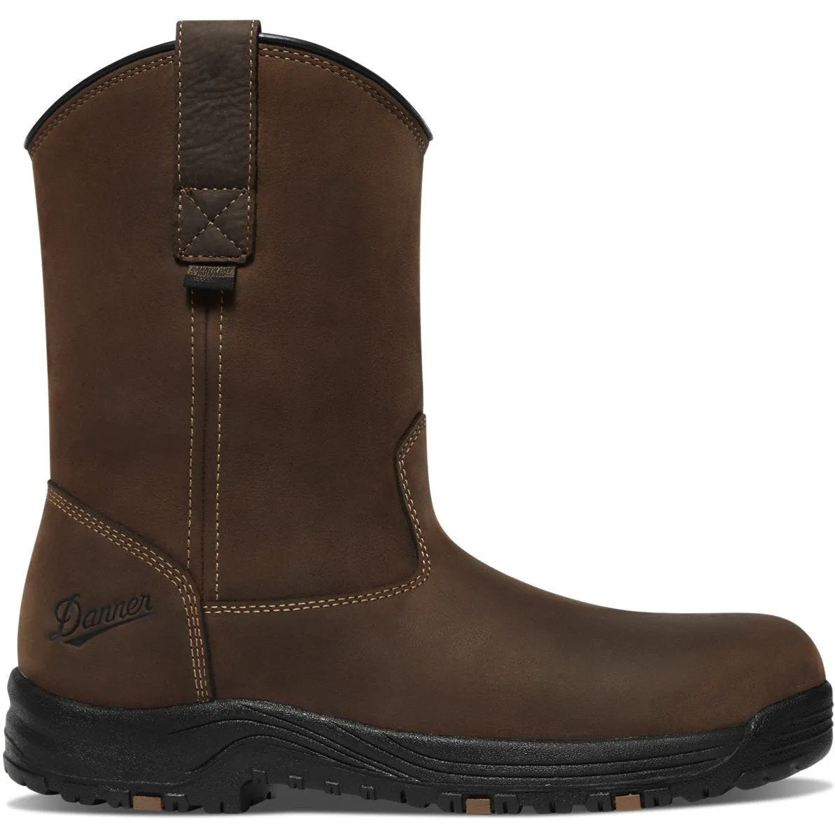 Danner Men's Caliper 10" Plain Toe Waterproof Wellington Work Boot -Brown- 19490