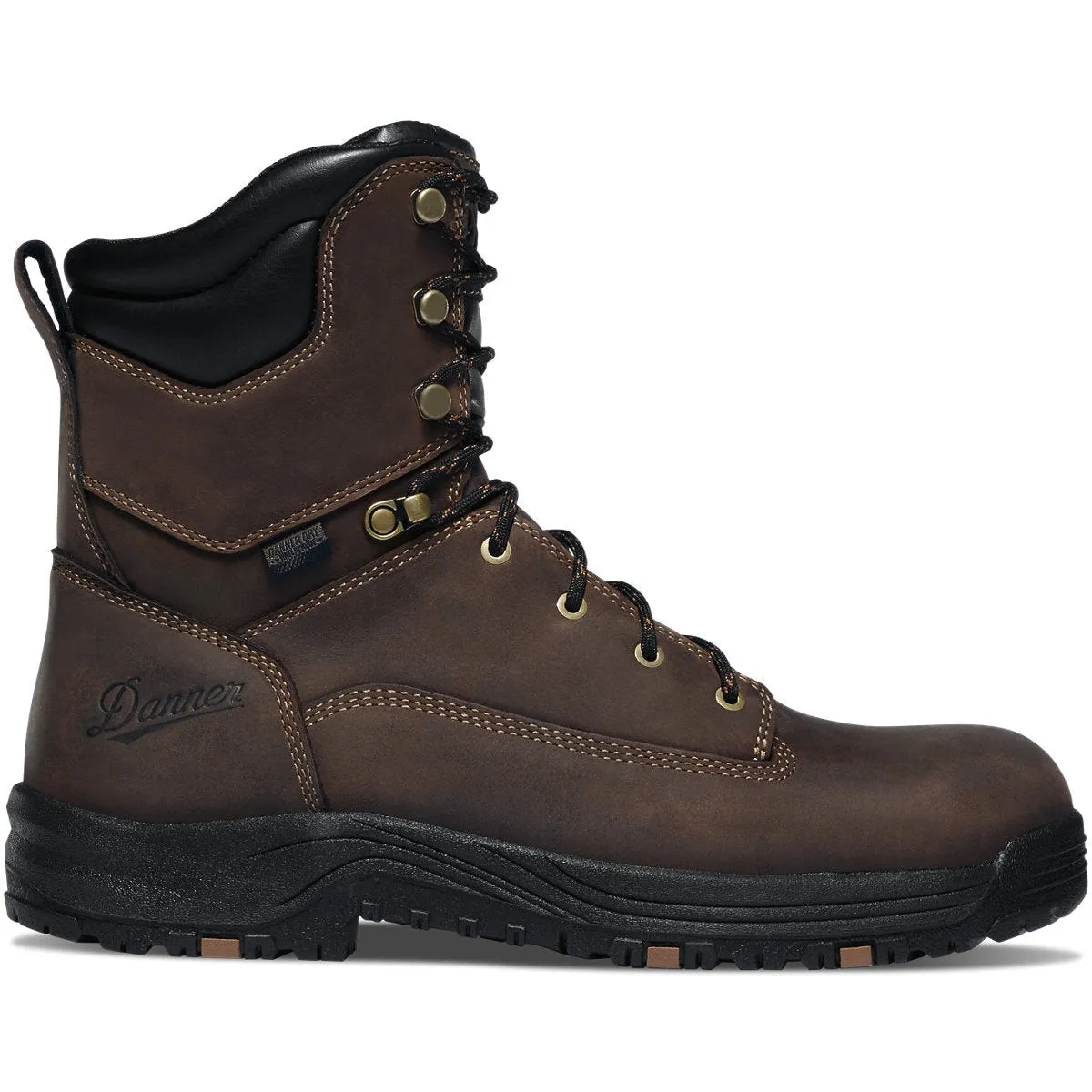 Danner Men's Caliper 8" Aluminum Toe Waterproof Lace Up Work Boot - Brown - 19459