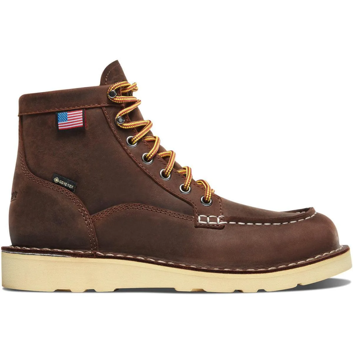 Danner Women's Bull Run GORE-TEX® 6" Plain Toe Waterproof  Work Boot - Brown - 15594