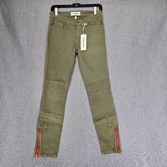 Etienne Marcel Womens size 29 Green Skinny Jeans with Sleek Fit