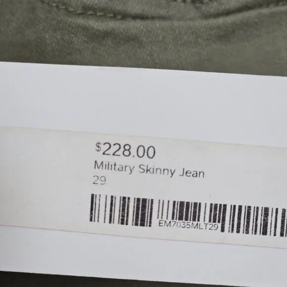 Etienne Marcel Womens size 29 Green Skinny Jeans with Sleek Fit