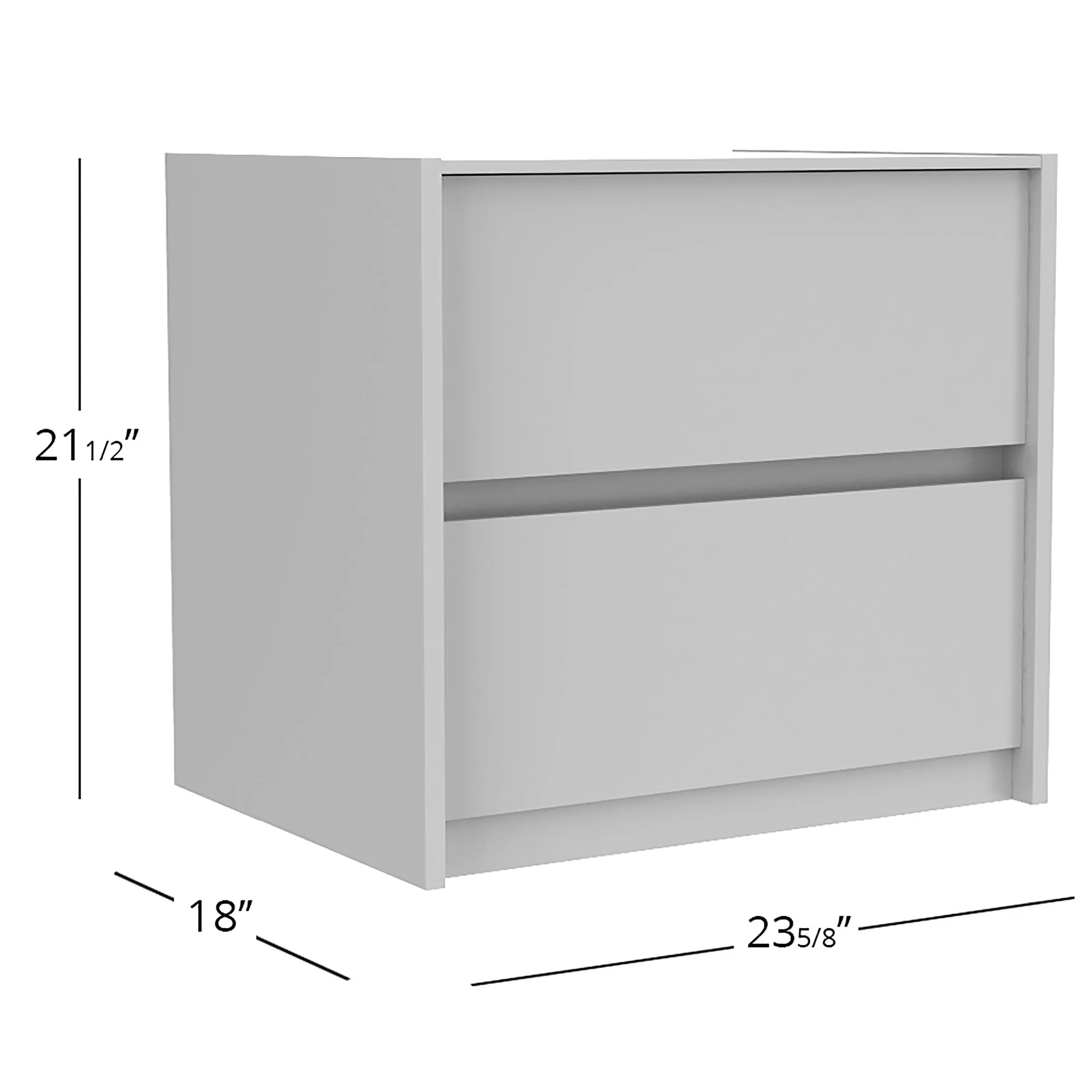 Farona night table for bedroom decoration, light grey