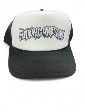 FUCKING AWESOME | Scanner Warp Stamp Trucker Hat | Black