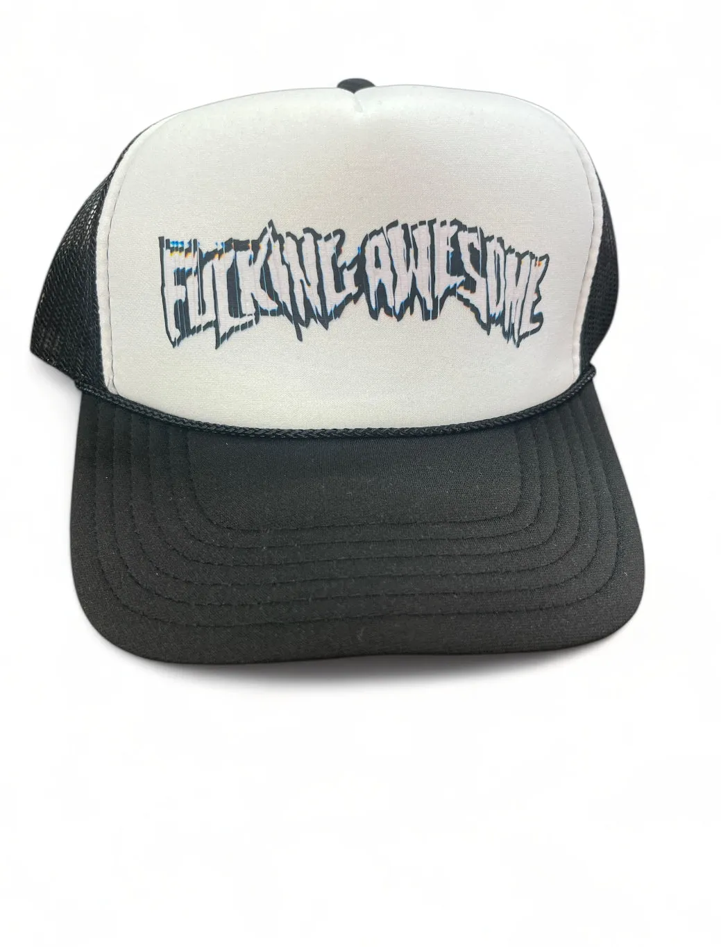FUCKING AWESOME | Scanner Warp Stamp Trucker Hat | Black