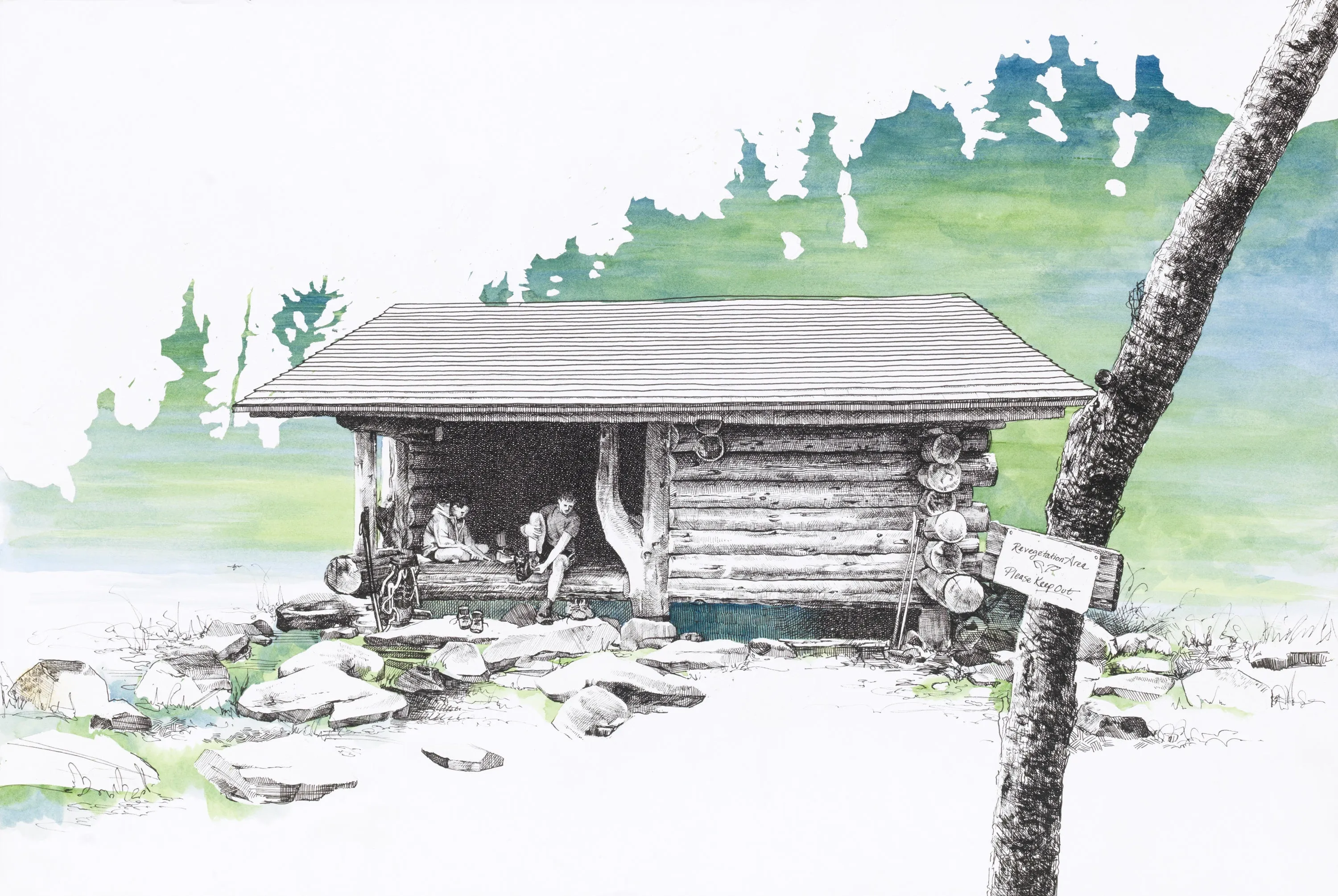 Garfield Ridge Campsite Shelter, New Hampshire, [ 44.19069, -71.60836 ]