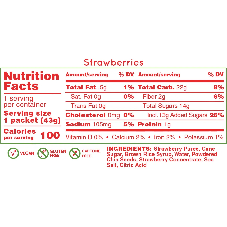 Huma Energy Gels Original - Strawberries