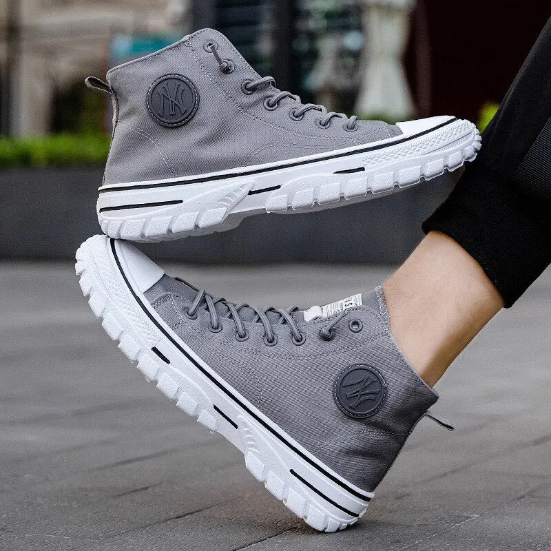 Jasper - Beige Hoge Sneakers